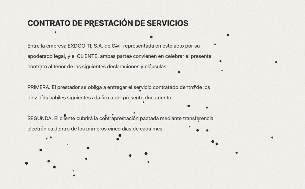 Documento escaneado con polvo del escáner